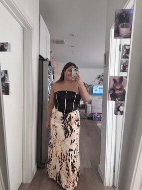 AKIRA Black Strapless Corset Dress